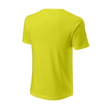 Wilson Tennis Tshirt Script Eco Cotton (Baumwolle, Slim Fit) 2022 gelb Herren
